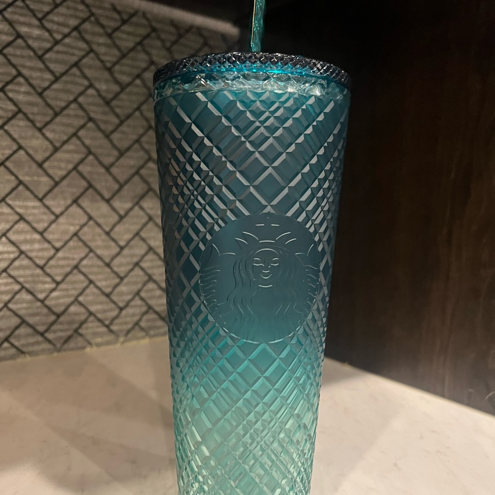 Starbucks Teal Textured Tumbler